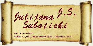 Julijana Subotički vizit kartica